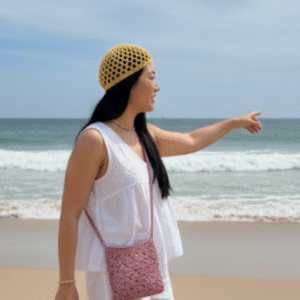 Gorro dorado crochet