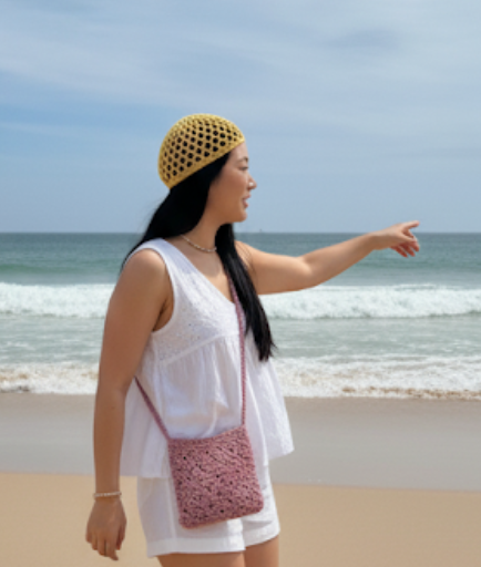 Gorro dorado crochet